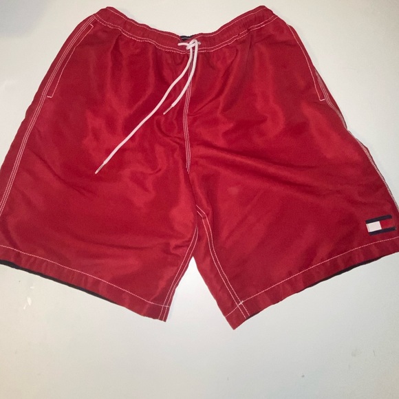 Tommy Hilfiger Swim Trunks - Red - Picture 1 of 4